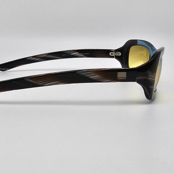 Etro Mod. SE 9760 51 Col. B46 Crystal Blue Horn Frame Yellow Lens Sunglasses - Picture 5 of 14